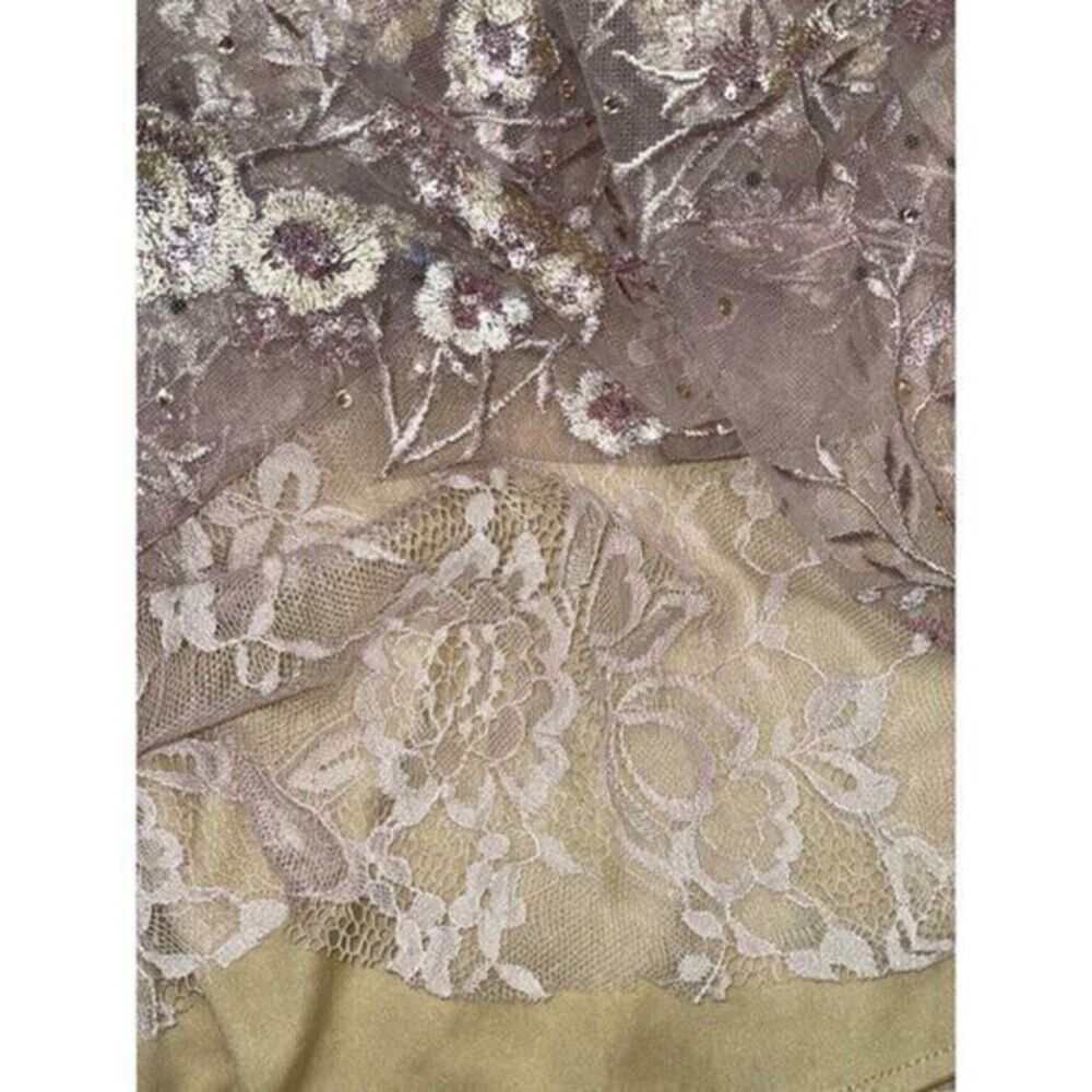 Mac Duggal 67481 Floral Embellished Plunge Neck Gown Size 4 Rose Pink - Picture 10 of 13